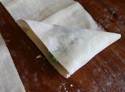 Filodeg i kvadrater viks till triangelform. vfmode-881.jpg